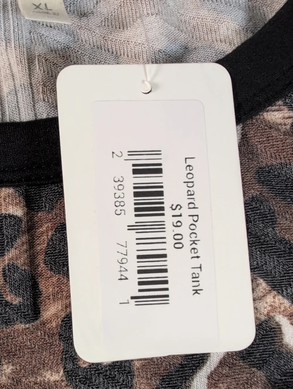 Perfect Peach Leopard Pocket Twist Tank Top Size XL
